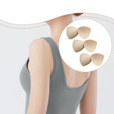 Maxbell 3 Pairs Removable Sports Bra Pads Inserts Sewn Sides for B/C Cups Breathable Beige