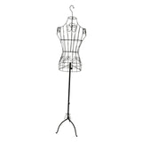 Maxbell Female Wire Mannequin Torso Upper Body Dress Form for Store Women Seamstress Black