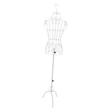 Maxbell Female Wire Mannequin Torso Upper Body Dress Form for Store Women Seamstress White