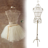 Maxbell Female Wire Mannequin Torso Upper Body Dress Form for Store Women Seamstress Gold