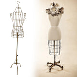 Maxbell Female Wire Mannequin Torso Upper Body Dress Form for Store Women Seamstress Gold