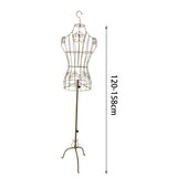 Maxbell Female Wire Mannequin Torso Upper Body Dress Form for Store Women Seamstress Gold