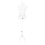 Maxbell Torso Half Body Ornament Iron Female Mannequin for Women Shop Sewing Display White