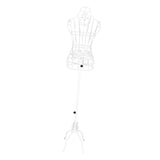 Maxbell Torso Half Body Ornament Iron Female Mannequin for Women Shop Sewing Display White
