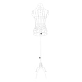 Maxbell Torso Half Body Ornament Iron Female Mannequin for Women Shop Sewing Display White