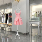 Maxbell Torso Half Body Ornament Iron Female Mannequin for Women Shop Sewing Display White