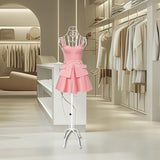 Maxbell Torso Half Body Ornament Iron Female Mannequin for Women Shop Sewing Display White