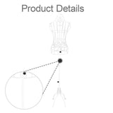 Maxbell Torso Half Body Ornament Iron Female Mannequin for Women Shop Sewing Display White