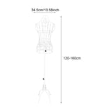 Maxbell Torso Half Body Ornament Iron Female Mannequin for Women Shop Sewing Display White