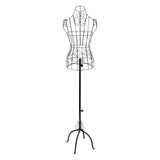 Maxbell Torso Half Body Ornament Iron Female Mannequin for Women Shop Sewing Display Black