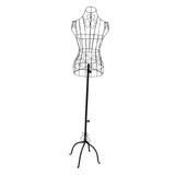 Maxbell Torso Half Body Ornament Iron Female Mannequin for Women Shop Sewing Display Black