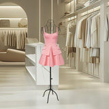 Maxbell Torso Half Body Ornament Iron Female Mannequin for Women Shop Sewing Display Black