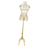 Maxbell Torso Half Body Ornament Iron Female Mannequin for Women Shop Sewing Display Gold