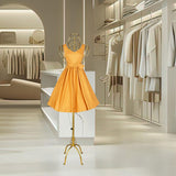 Maxbell Torso Half Body Ornament Iron Female Mannequin for Women Shop Sewing Display Gold