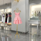 Maxbell Torso Half Body Ornament Iron Female Mannequin for Women Shop Sewing Display Gold