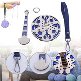 Maxbell Portable Wrist Yarn Holder Enthusiasts Macrame Adults Home Wrist Ball Holder Blue