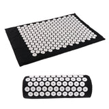 Maxbell Maxbell Spiky Acupressure Pillow Mat Set Acupuncture Massage Cushion Pad Kit Black