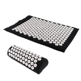 Maxbell Maxbell Spiky Acupressure Pillow Mat Set Acupuncture Massage Cushion Pad Kit Black