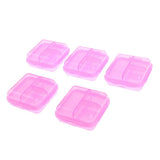 Maxbell Maxbell 5 Pieces Medicine Tablet Holder Organizer Dispenser Case Pill Box  pink