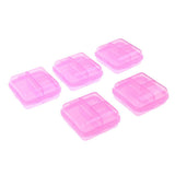 Maxbell Maxbell 5 Pieces Medicine Tablet Holder Organizer Dispenser Case Pill Box  pink