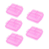 Maxbell Maxbell 5 Pieces Medicine Tablet Holder Organizer Dispenser Case Pill Box  pink
