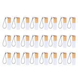 Maxbell Maxbell 24 Pieces Refillable Glass Roller Essential Oil Bottles Pendant 5ml White