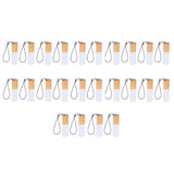 Maxbell Maxbell 24 Pieces Refillable Glass Roller Essential Oil Bottles Pendant 5ml White