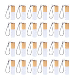 Maxbell Maxbell 24 Pieces Refillable Glass Roller Essential Oil Bottles Pendant 5ml White