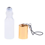 Maxbell Maxbell 24 Pieces Refillable Glass Roller Essential Oil Bottles Pendant 5ml White
