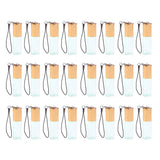 Maxbell Maxbell 24 Pieces Refillable Glass Roller Essential Oil Bottles Pendant 5ml Blue