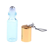 Maxbell Maxbell 24 Pieces Refillable Glass Roller Essential Oil Bottles Pendant 5ml Blue