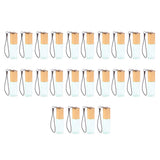 Maxbell Maxbell 24 Pieces Refillable Glass Roller Essential Oil Bottles Pendant 5ml Blue