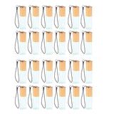 Maxbell Maxbell 24 Pieces Refillable Glass Roller Essential Oil Bottles Pendant 5ml Blue