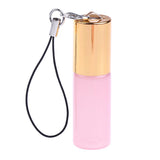 Maxbell Maxbell 24 Pieces Refillable Glass Roller Essential Oil Bottles Pendant 5ml Pink