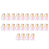 Maxbell Maxbell 24 Pieces Refillable Glass Roller Essential Oil Bottles Pendant 5ml Pink