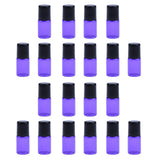 Maxbell Maxbell 20 Pieces Empty Glass Roll On Bottles for Essential Oil Perfume 1ML Purple