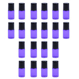Maxbell Maxbell 20 Pieces Empty Glass Roll On Bottles for Essential Oil Perfume 3ML Purple