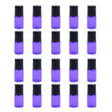 Maxbell Maxbell 20 Pieces Empty Glass Roll On Bottles for Essential Oil Perfume 3ML Purple