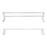 Maxbell Maxbell Aluminum Towel Rack Rail Shelf with Hooks Holder Bar Wall Mounted Single Bar