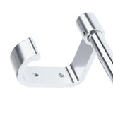 Maxbell Maxbell Aluminum Towel Rack Rail Shelf with Hooks Holder Bar Wall Mounted Single Bar