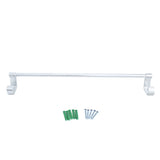 Maxbell Maxbell Aluminum Towel Rack Rail Shelf with Hooks Holder Bar Wall Mounted Single Bar