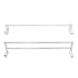 Maxbell Maxbell Aluminum Towel Rack Rail Shelf with Hooks Holder Bar Wall Mounted Single Bar