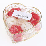 Maxbell Maxbell 6 Pieces Rose Soap Flowers Petals Gift Box for Mother's Day Red and White