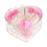 Maxbell Maxbell 6 Pieces Rose Soap Flowers Petals Gift Box for Mother's Day Pink and White