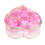 Maxbell Maxbell 6 Pieces Rose Soap Flowers Petals Gift Box for Mother's Day Pink