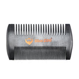Maxbell Maxbell Natural Pearwood Beard Comb Anti-static for Men with Leather Case Brown