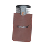 Maxbell Maxbell Natural Pearwood Beard Comb Anti-static for Men with Leather Case Brown