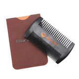 Maxbell Maxbell Natural Pearwood Beard Comb Anti-static for Men with Leather Case Brown