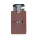 Maxbell Maxbell Natural Pearwood Beard Comb Anti-static for Men with Leather Case Brown