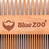 Maxbell Maxbell Double Sided Tooth Pear Wood Beard Comb Mustache Brush with Case Brown Case